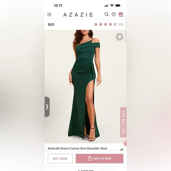 azazie emerald green bridesmaid dresses Kelly Green Twist Front Cut Out Dress - Maxi Dresses main image 0